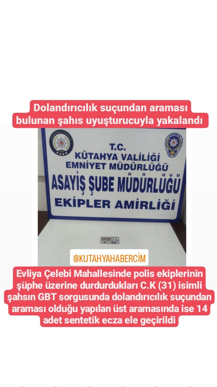 Dolandırıcılık suçundan araması bulunan şahıs uyuşturucuyla yakalandı 