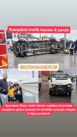 Kavşakta trafik kazası: 4 yaralı 