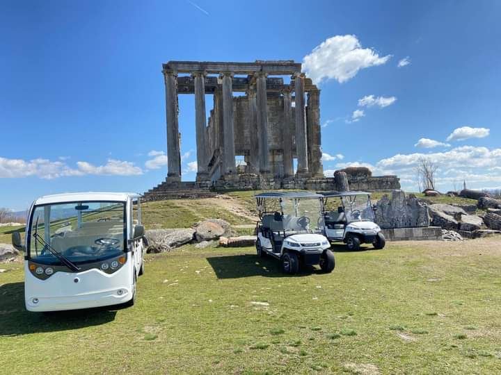 Aizonai Antik Kenti’nde elektrikli araç dönemi başlıyor 