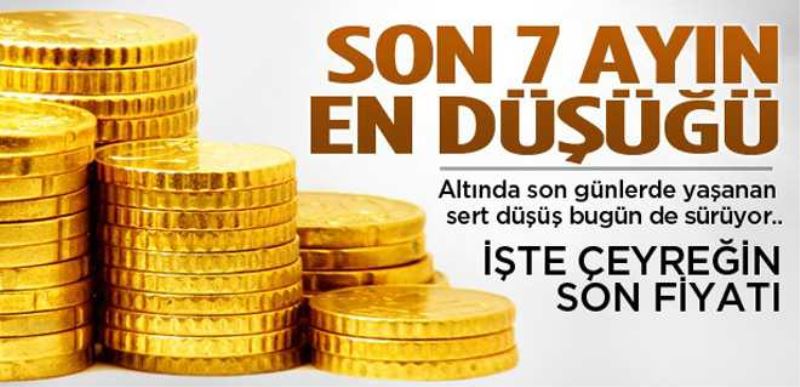 Altın son 7 ayın en düşük seviyesine indi